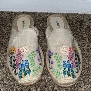 Soludos floral slip on espadrilles